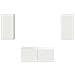 Set mobile TV Montaggio a parete 6 pcs Bianco Legno multistrato - Foto miniatura 7