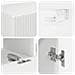 Set mobile TV Montaggio a parete 6 pcs Bianco Legno multistrato - Foto miniatura 9