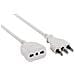 46123 Prolunga 3 Mt Spina E Presa Bivalente 10/16a, Bianco - Sezione Cavo 3g1 Mm² - Foto miniatura 5