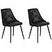 Set Di 2 Sedie Da Pranzo In Ecopelle Nera Valerie - Foto miniatura 19