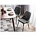 Set Di 2 Sedie Da Pranzo In Ecopelle Nera Valerie - Foto miniatura 2