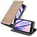 Custodia Compatibile Con Zte Blade L5 In Bruno Caffè - Coperchio Protettiva Con Chiusura Magnetica, Funzione Stand E Tasca Per Le Carte - Foto miniatura 4