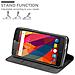 Custodia Compatibile Con Zte Blade L5 In Bruno Caffè - Coperchio Protettiva Con Chiusura Magnetica, Funzione Stand E Tasca Per Le Carte - Foto miniatura 6
