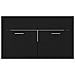 Mobile da Bagno con Lavabo Integrato Nero in Truciolato - Foto miniatura 5