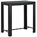 Tavolo da Bar da Giardino Nero 100x60,5x110,5 cm Polyrattan - Foto miniatura 1