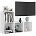 Mobili Porta TV 2 pz Bianco 72x35x36,5 cm in Legno Multistrato - Foto miniatura 2