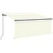 Tenda da Sole Retrattile Manuale con LED 3,5x2,5 m Crema - Foto miniatura 1