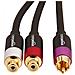 PBH-22631 0.305m RCA 2 x RCA Nero, Oro, Rosa, Rosso, Bianco cavo audio - Foto miniatura 2