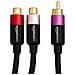 PBH-22631 0.305m RCA 2 x RCA Nero, Oro, Rosa, Rosso, Bianco cavo audio - Foto miniatura 3