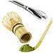 2 Utensili Da Tè Matcha In Bambù + Cannuccia In Acciaio Inox Con Filtro - Foto miniatura 1