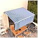 Tenda Sole Retrattile Automatica con Parasole 4x3m Blu Bianco - Foto miniatura 1