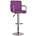 Sgabelli Da Bar 2 Pz Viola In Similpelle - Foto miniatura 3