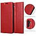 Custodia Compatibile Con Samsung Galaxy A13 5g In Rosso Mela - Coperchio Protettiva Con Chiusura Magnetica, Funzione Stand E Tasca Per Le Carte - Foto miniatura 5