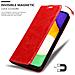 Custodia Compatibile Con Samsung Galaxy A13 5g In Rosso Mela - Coperchio Protettiva Con Chiusura Magnetica, Funzione Stand E Tasca Per Le Carte - Foto miniatura 6
