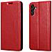 Custodia Compatibile Con Samsung Galaxy A13 5g In Rosso Mela - Coperchio Protettiva Con Chiusura Magnetica, Funzione Stand E Tasca Per Le Carte - Foto miniatura 8