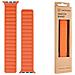 Cinturino 731 Originale Loop Leather Per Apple Watch 1-2-3-4-5-6-7-se 38 40 41mm Orange - Foto miniatura 1