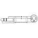 Cavo adattatore Xlr (f) / Jack Stereo 0.9m Bk - Foto miniatura 2