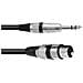 Cavo adattatore Xlr (f) / Jack Stereo 0.9m Bk - Foto miniatura 1