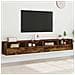 Mobili Tv Parete 2pz Rovere Fumo 100x30x30 Cm Legno Multistrato - Foto miniatura 1