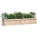 Fioriera Da Giardino 180x31x31 Cm In Legno Massello Di Pino - Foto miniatura 3