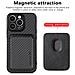 Supporto Magnetico Per Custodia Protettiva Magsafe Con Porta Carte Black Iphone 15 Pro - Foto miniatura 2