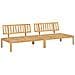 Divani Centrali Da Giardino Pallet 2pz Legno Massello Di Acacia - Foto miniatura 2