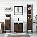Set Mobili Da Bagno 4 Pz Rovere Marrone In Legno Multistrato - Foto miniatura 2