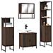 Set Mobili Da Bagno 4 Pz Rovere Marrone In Legno Multistrato - Foto miniatura 8
