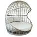 Aitana - Conchiglione Con Struttura In Alluminio Wicker Grigio Chiaro - Foto miniatura 3