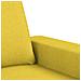 Divano a 3 Posti con Poggiapiedi Giallo Chiaro 180cm in Tessuto - Foto miniatura 7