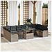 Set Divano da Giardino  11 pezzi con cuscini Grigio in Rattan Sintetico, Set Divano da Giardino  per Due con Storage e Cuscini Grigio in Rattan Sintetico - Foto miniatura 2