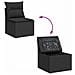 Set Divano da Giardino 9 Pezzi con Cuscini Nero Polyrattan Acacia, Divano da Giardino 2 Posti con Storage & Cuscini Nero Polyrattan, Set da Pranzo da Giardino 3 Pezzi con Cuscini Nero Polyrattan Acacia - Foto miniatura 9