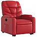 Poltrona Alzapersona Reclinabile Rosso in Similpelle - Foto miniatura 4