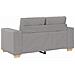 Set di divani 2 pcs Grigio 221 x 78 x 80 cm Tessuto - Foto miniatura 5