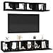 Set mobile TV 5 pcs Rovere Nero Media 80 x 30 x 30.5 cm - Foto miniatura 3