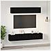 Set mobile TV 5 pcs Rovere Nero Media 80 x 30 x 30.5 cm - Foto miniatura 4