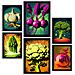 Set Di 6 Stampe Verdure Potenti Poster A Colori Di Frutta, Verdura E Cibo Sano In Stile Urban Art A3 & A4 Senza Cornice - Foto miniatura 1