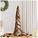 Albero di Natale Marrone 110 cm Legno massello di teak - Foto miniatura 2