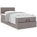 Struttura Letto Pouf con Materasso Tortora 80x200 cm in Tessuto - Foto miniatura 5
