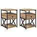 Armadio da Notte 2 pcs rovere artigianale 40 x 42 x 55 cm - Foto miniatura 1