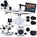 Mikroscopio Stereoscopico Trinoculare Jupiter Pro Msjp-t-sdms1 - Set Con Display 8"" E Supporto | Alta Qualità Ottica, Versatilità, Precisione - Foto miniatura 1