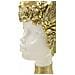 Scultura Athena Busto Femminile Con Corona Alata In Resina Bianca E Oro - Foto miniatura 4