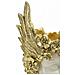 Scultura Athena Busto Femminile Con Corona Alata In Resina Bianca E Oro - Foto miniatura 5