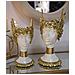 Scultura Athena Busto Femminile Con Corona Alata In Resina Bianca E Oro - Foto miniatura 6