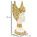 Scultura Athena Busto Femminile Con Corona Alata In Resina Bianca E Oro - Foto miniatura 7
