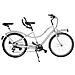 Bici Misura 26 Doppio Posto Telaio In Alluminio Bicicletta Linea Tandem Bibici Cambio 21v Completa Di Accessori Con Luci A Led - 47 Titanio - Foto miniatura 2