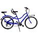 Bici Misura 26 Doppio Posto Telaio In Alluminio Bicicletta Linea Tandem Bibici Cambio 21v Completa Di Accessori Con Luci A Led - 47 Titanio - Foto miniatura 3