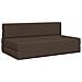 Divano Letto Pieghevole Tortora 152 x 86,5 x 60 cm Tessuto - Foto miniatura 1