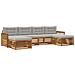 Set divani con cuscino 6 pcs Legno di Acacia Massello - Foto miniatura 1