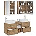 Set di mobili per il bagno 5 pcs Rovere Artigianale - Foto miniatura 3